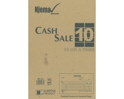 Cash Sale Book with 10 Up 25s Njema