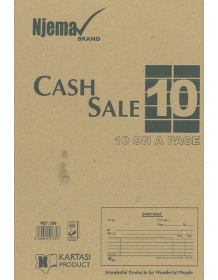 Cash Sale Book with 10 Up 25s Njema