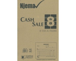 Cash Sale Book with 8 Up 25s Njema