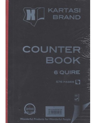 Counter Book A4 6 Quire