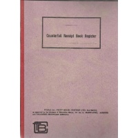 Counterfoil Receipt Book Register 2 Quire