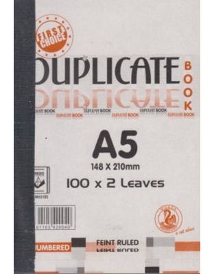 Duplicate Book A5 Numbered 1-100