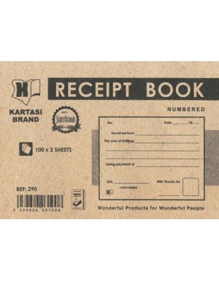 Receipt Book Ref290
